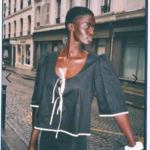 MaisonCléo Black and White Agnes Blouse